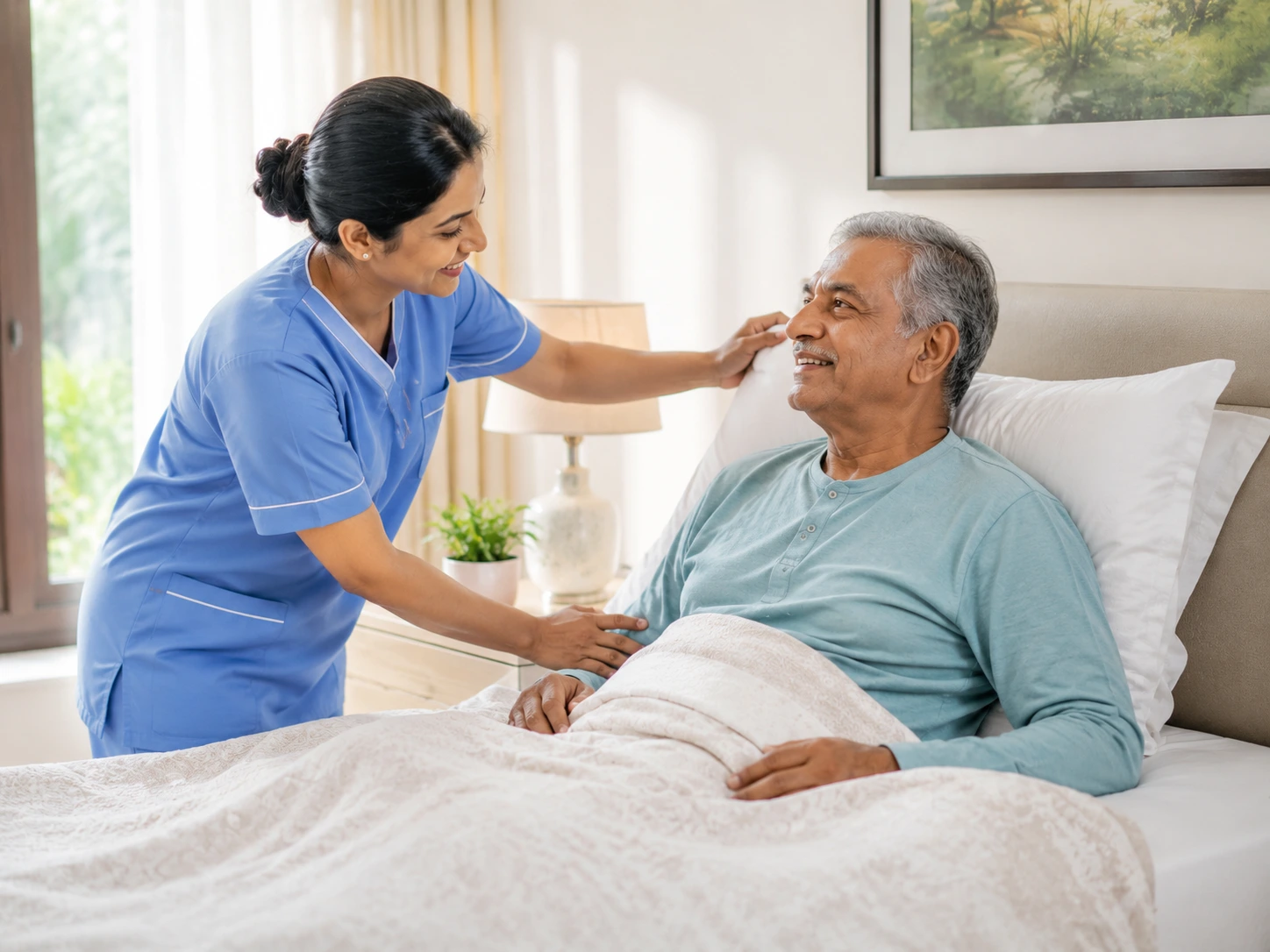 Home nursing care and vital monitoring
